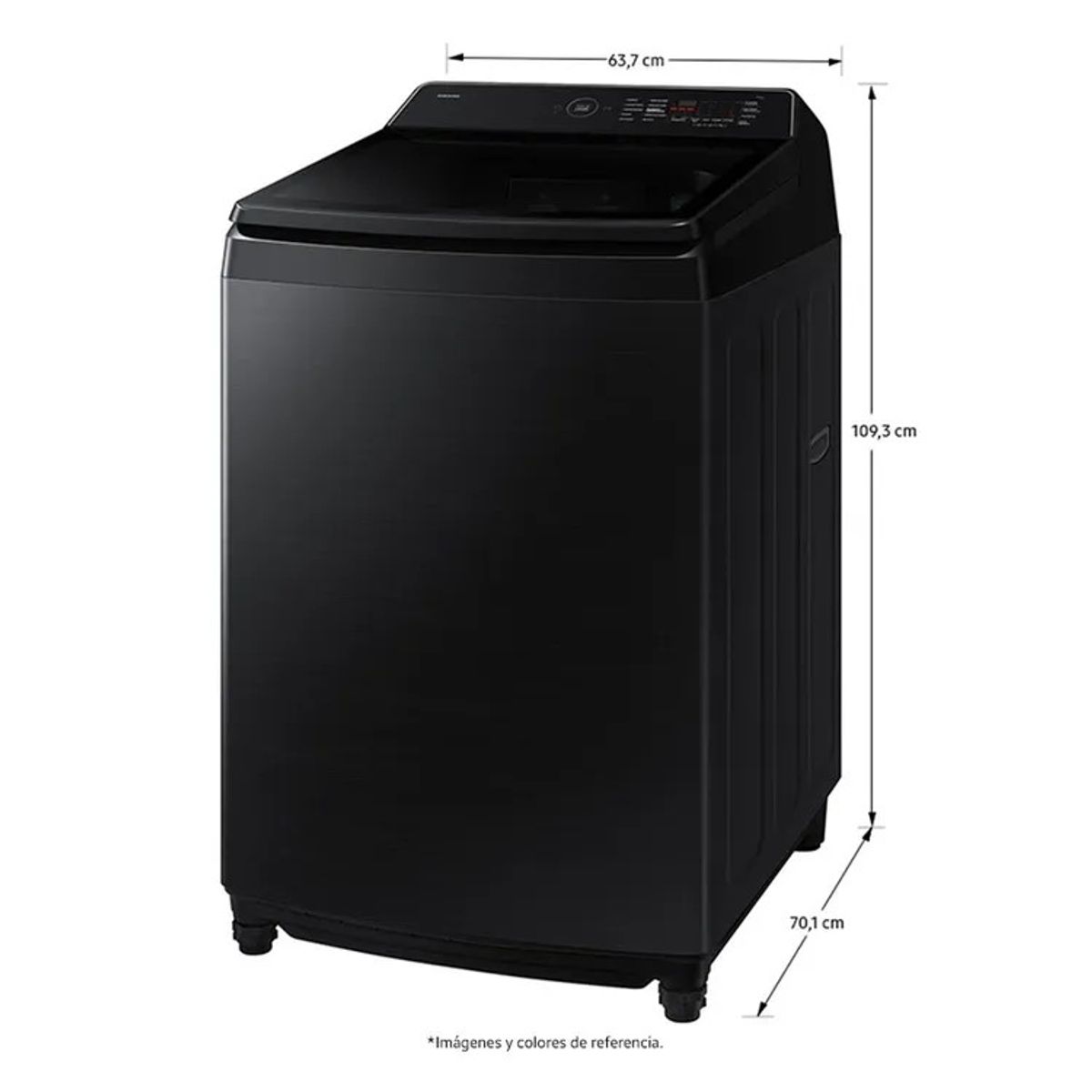 SAMSUNG - Lavadora SAMSUNG Bespoke Carga Superior AI Wash 21 Kilos WA80F21S8BCO Negra