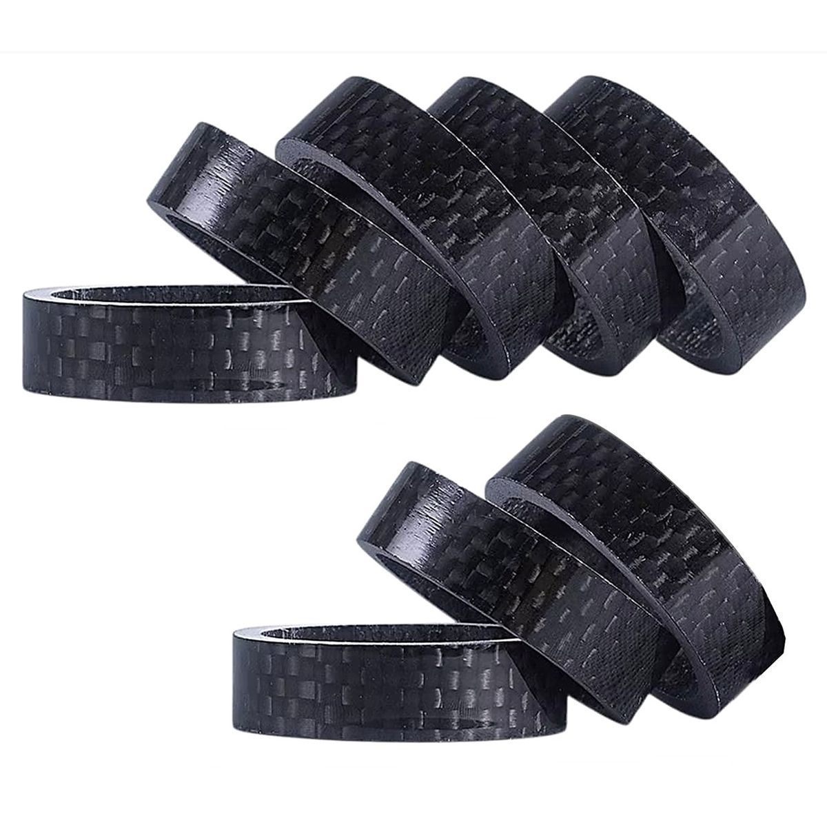 GENERICO - Espaciadores Carbon Suspensión Tenedor Bicicleta 10mm 8 Pzs