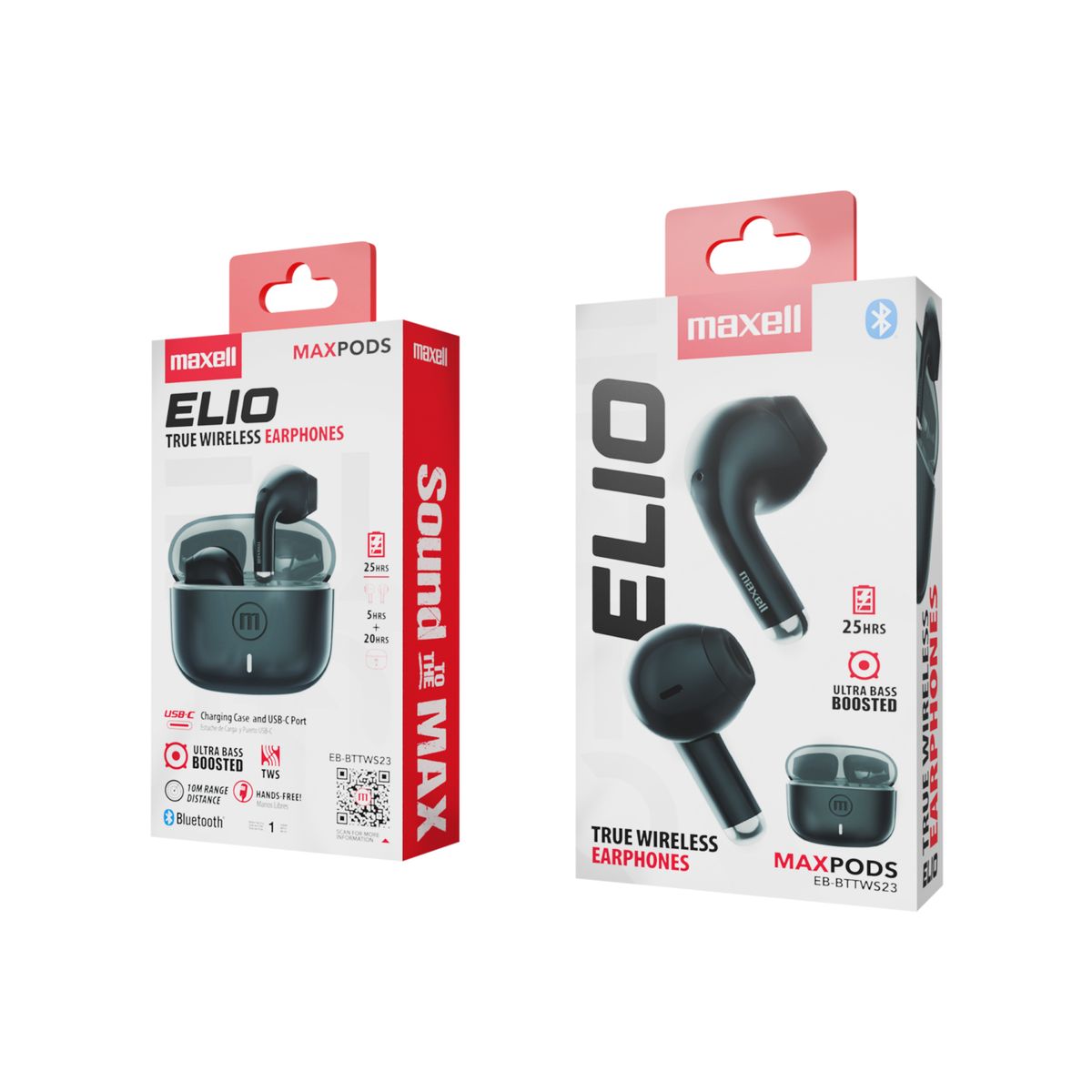 MAXELL - Audífonos Maxell Elio Eb-bttws23 In-ear Bluetooth