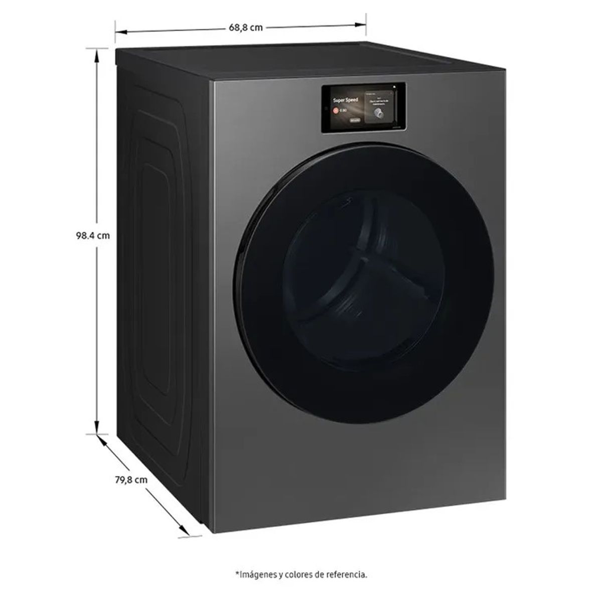 SAMSUNG - Secadora SAMSUNG Carga Frontal 24 Kilos Bespoke AI Dry DV90F24UGSCO Gris