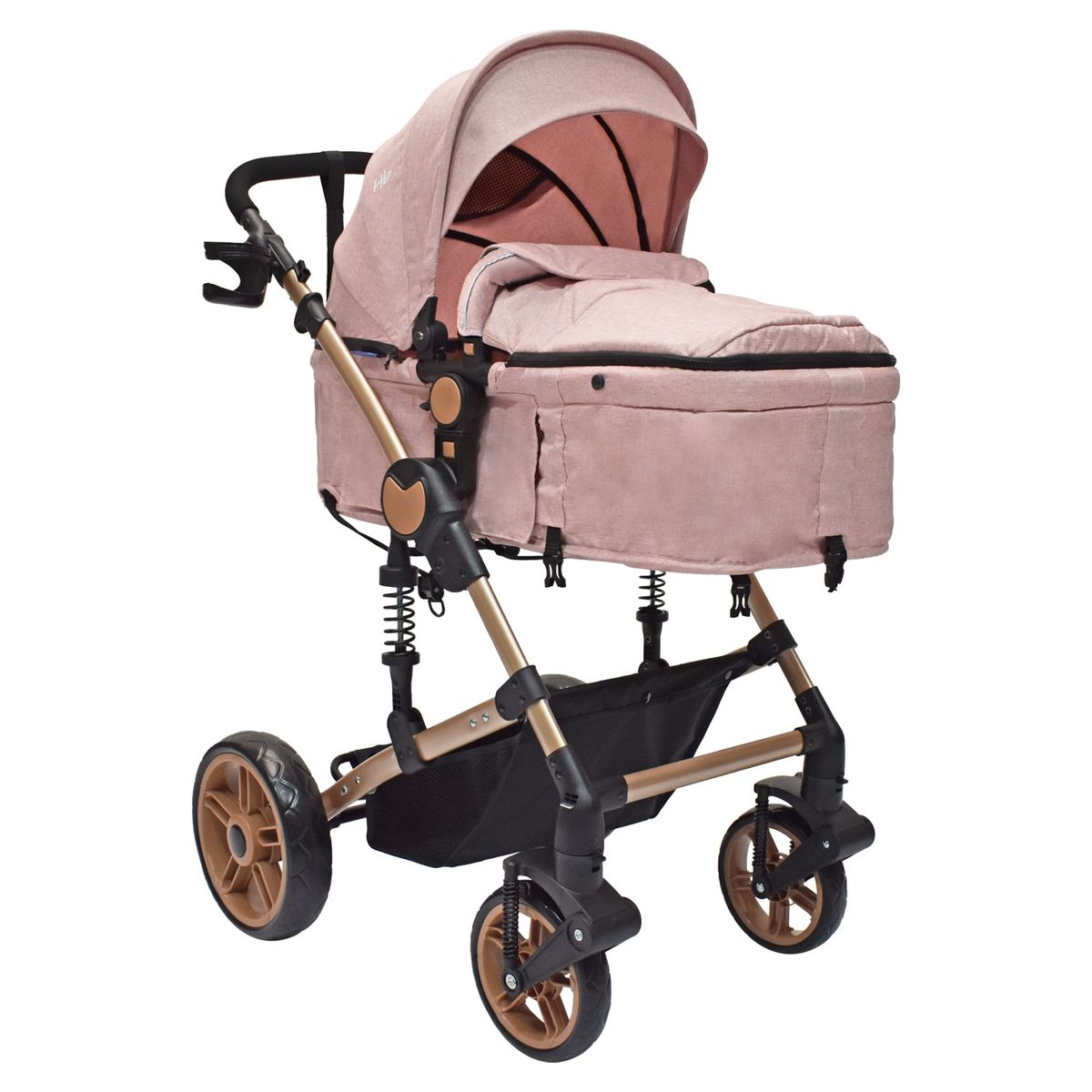 HAPPY BABY - Coche Bebe Moises Gadi Happy Baby Rosado