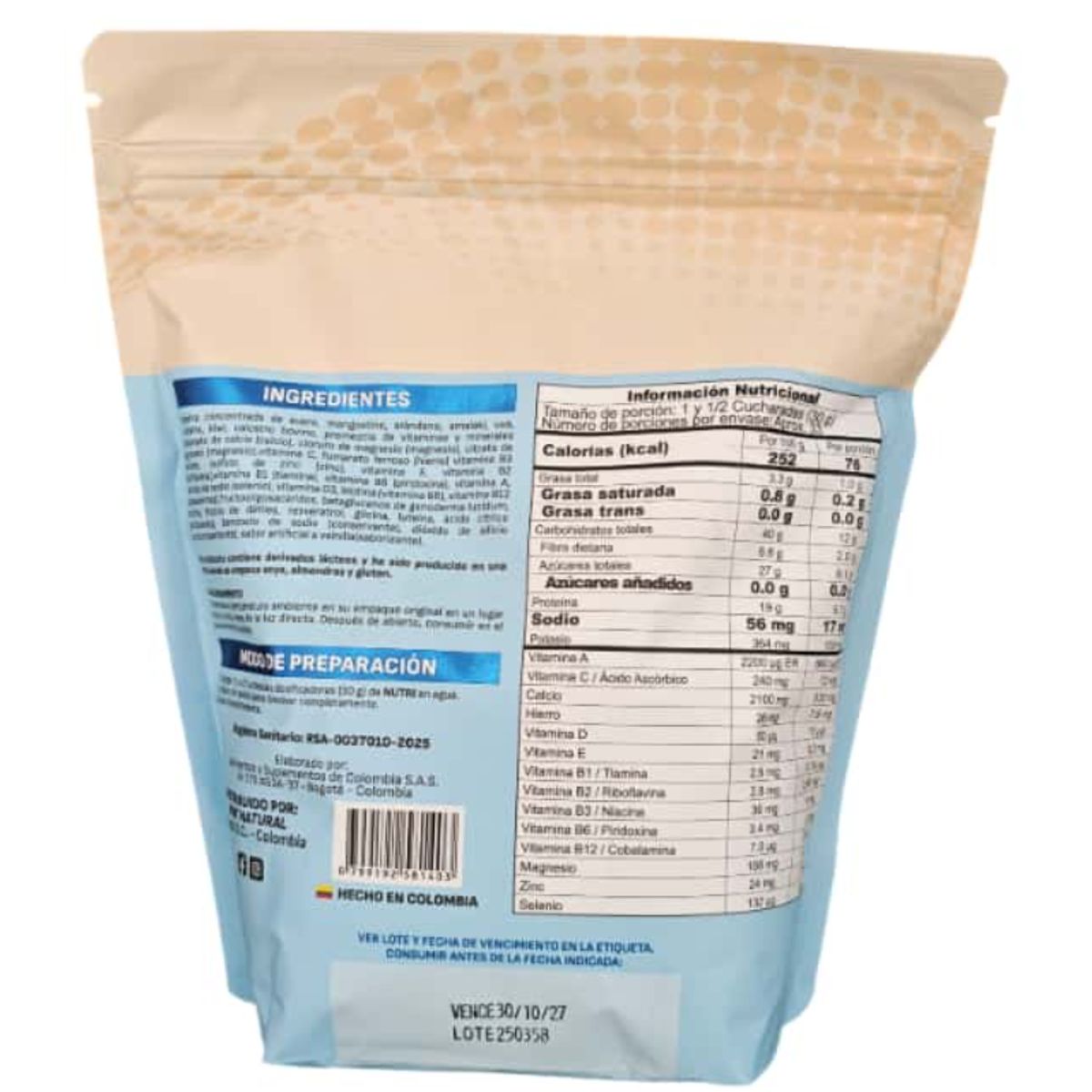 MIND NATURALS - ALIMENTO EN POLVO CON PROTEINA DE SUERO+ VITAMINAS + MINERALES NUTRI SURE