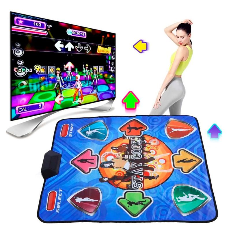 Plyisty Alfombrilla de Baile, Dance Dance Revolution Alfombrilla de Baile Antideslizante, Manta de bailarín de Paso de Baile Resistente al Desgaste USB, para PC con 98/2000/XP/7 OS