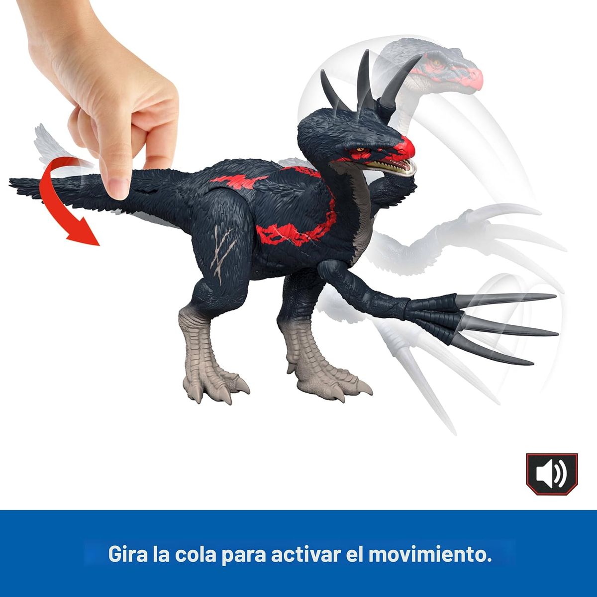 JURASSIC WORLD - Dinosaurio Mattel Jurassic World Chaos Theory Slash N Roar Therizinosaurus