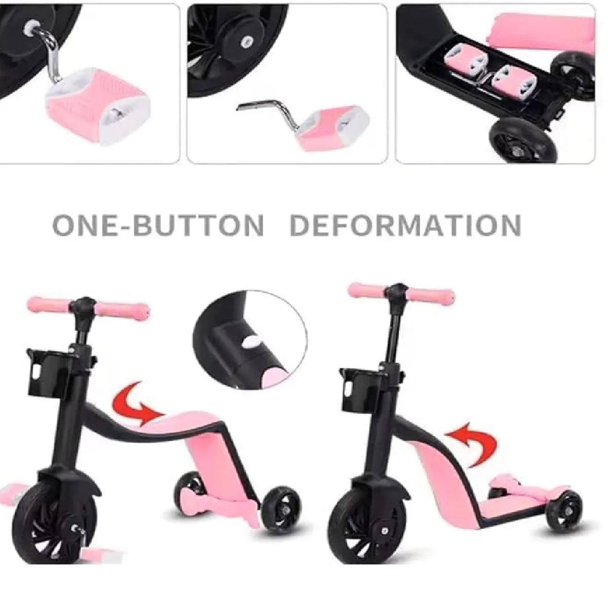 GENERICO - Monopatin 3 EN 1 (MONOPATIN, TRICICLO, BIKE BALANCEO)