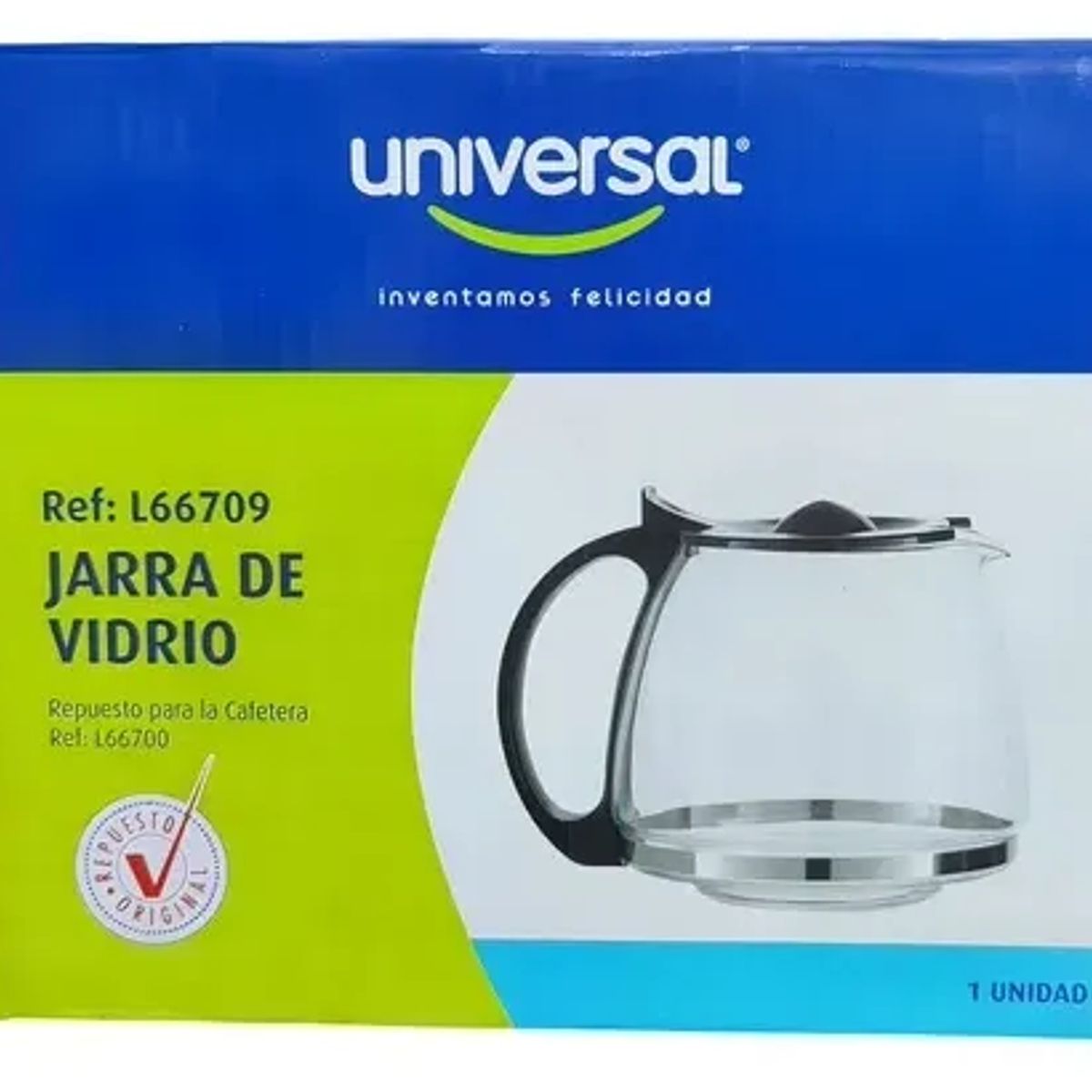 UNIVERSAL - Jarra  Cafetera Universal 10-12 Tazas Nueva Original L66700-L66709