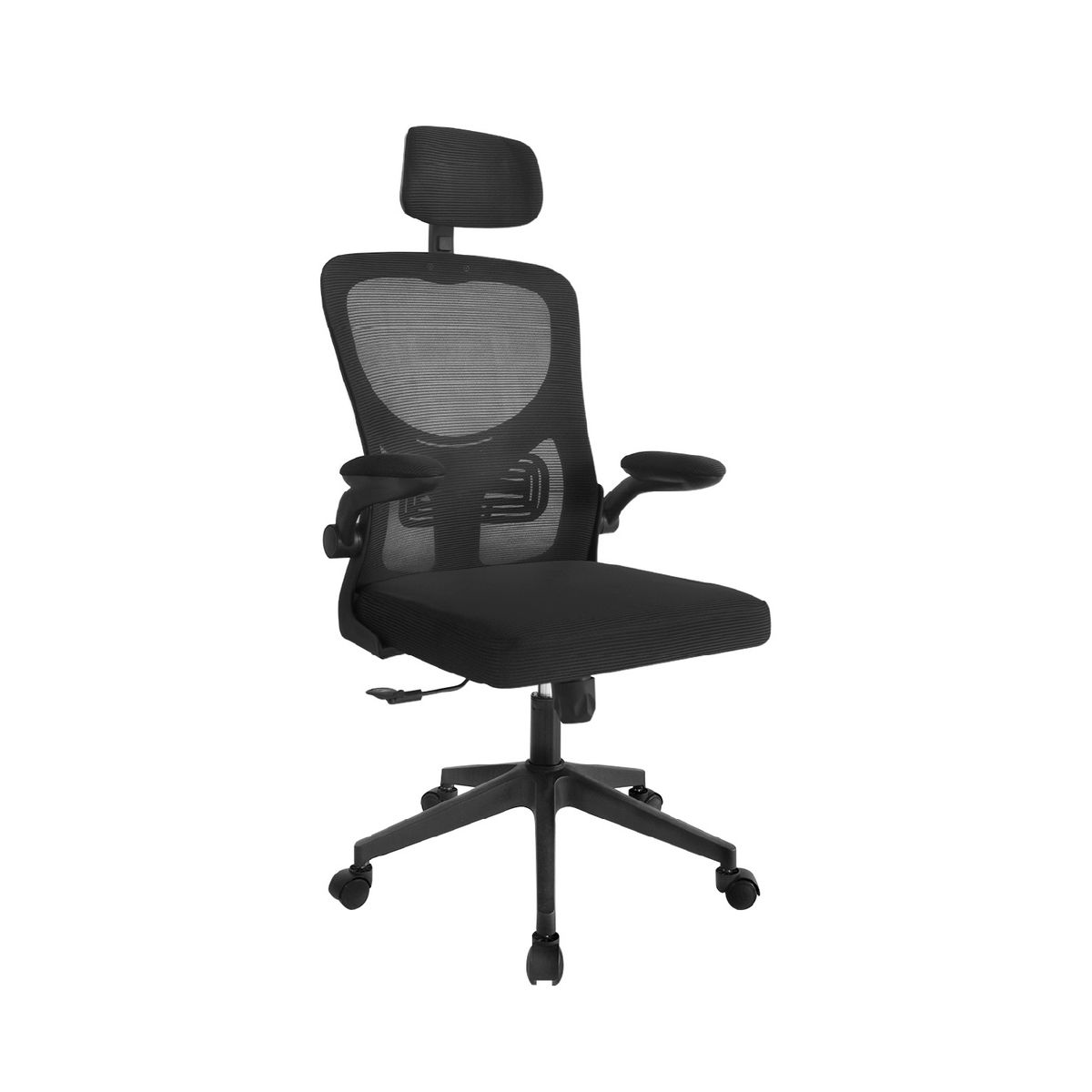 BONNO - Silla De Escritorio Zad Eco Con Cabecero Negro Bonno