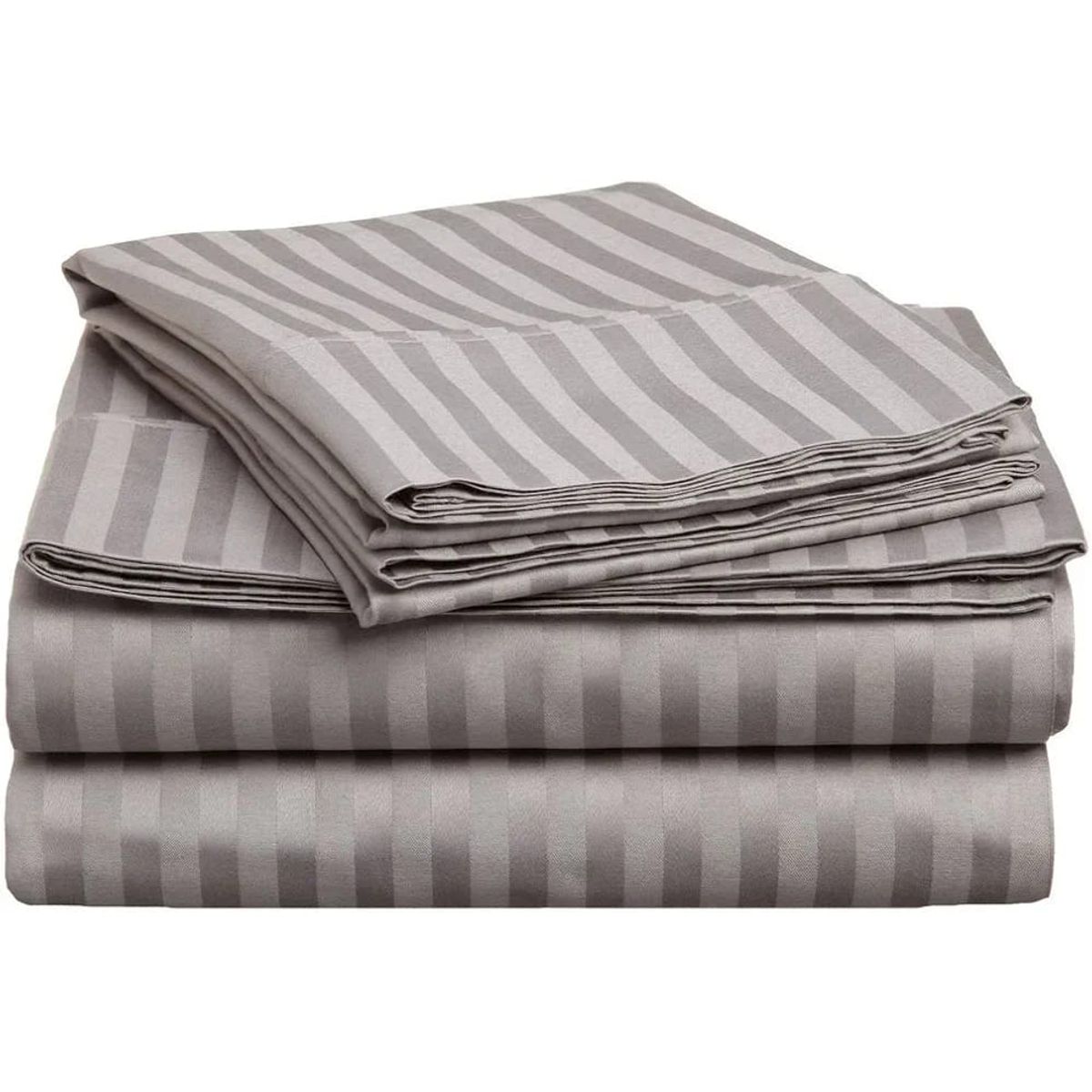 GENERICO - Juego de Sábanas Unicolor Color Gris