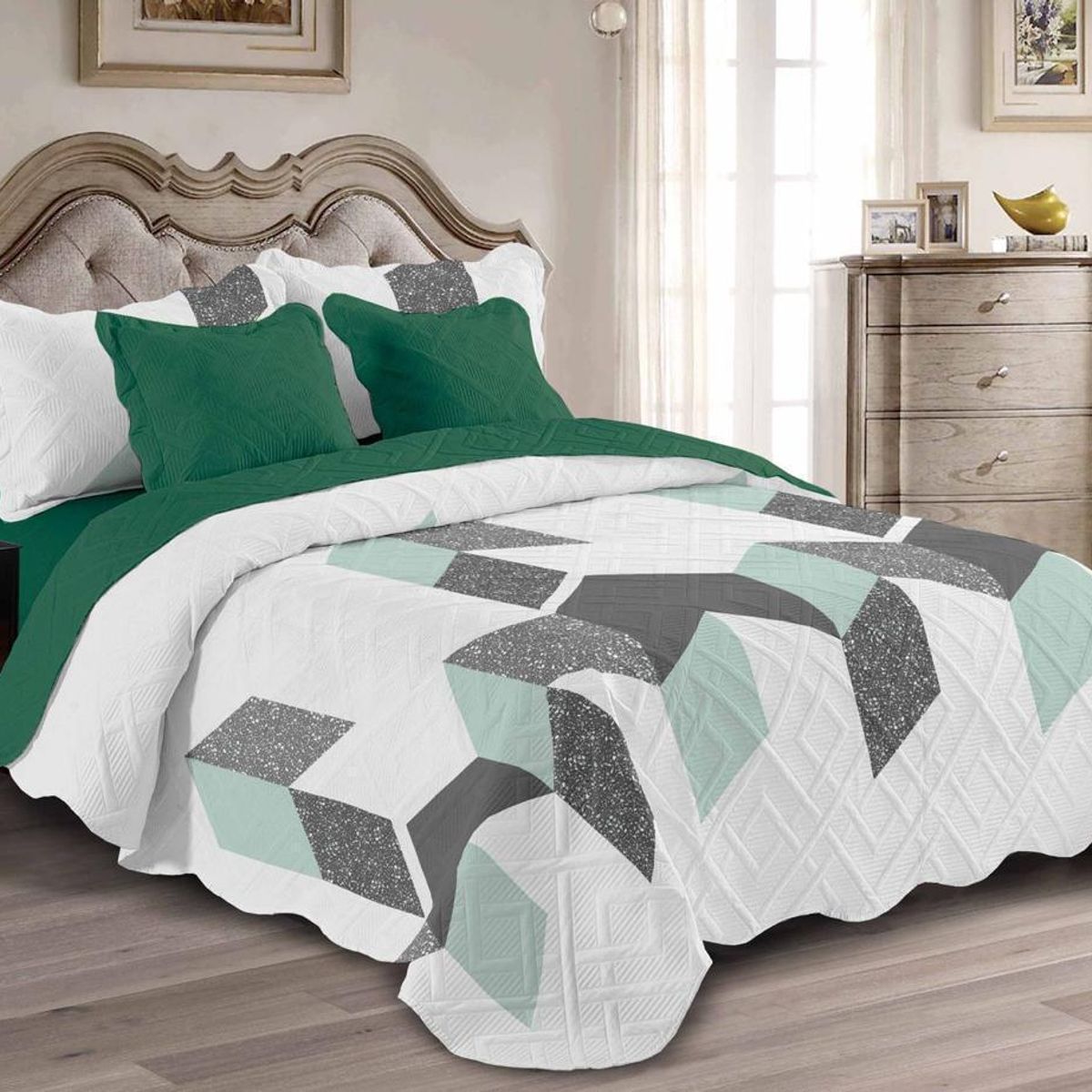 ELEGANT - Edredón Doble Faz para Cama King de 2x2 m