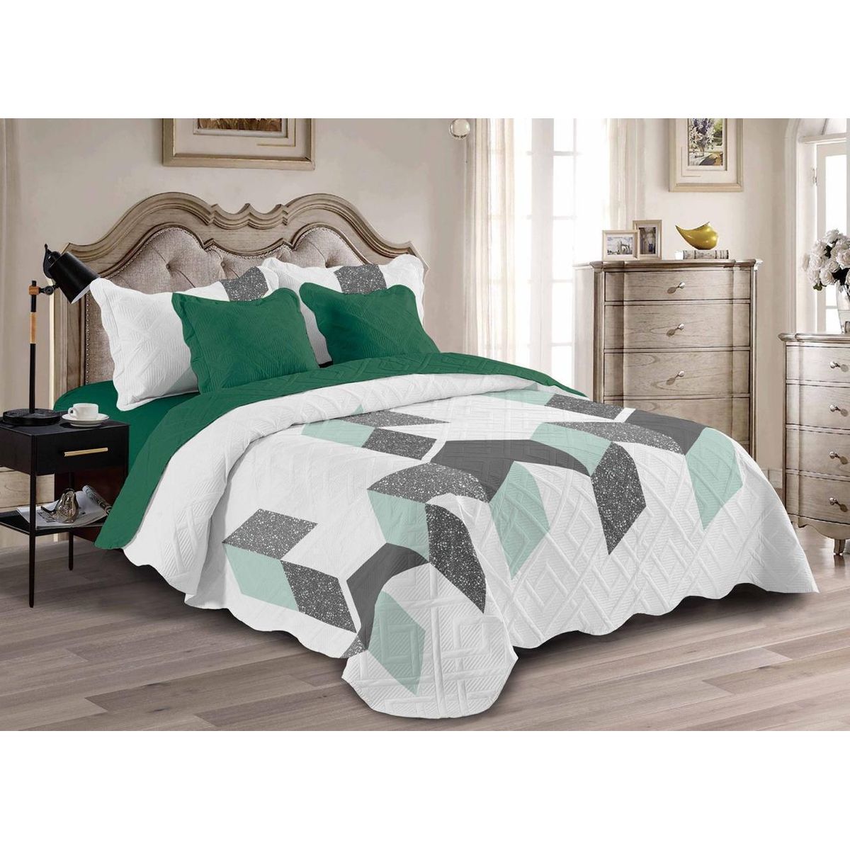 ELEGANT - Edredón Doble Faz para Cama King de 2x2 m