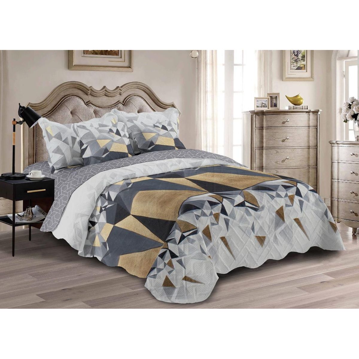 ELEGANT - Edredón Doble Faz para Cama King de 2x2 m