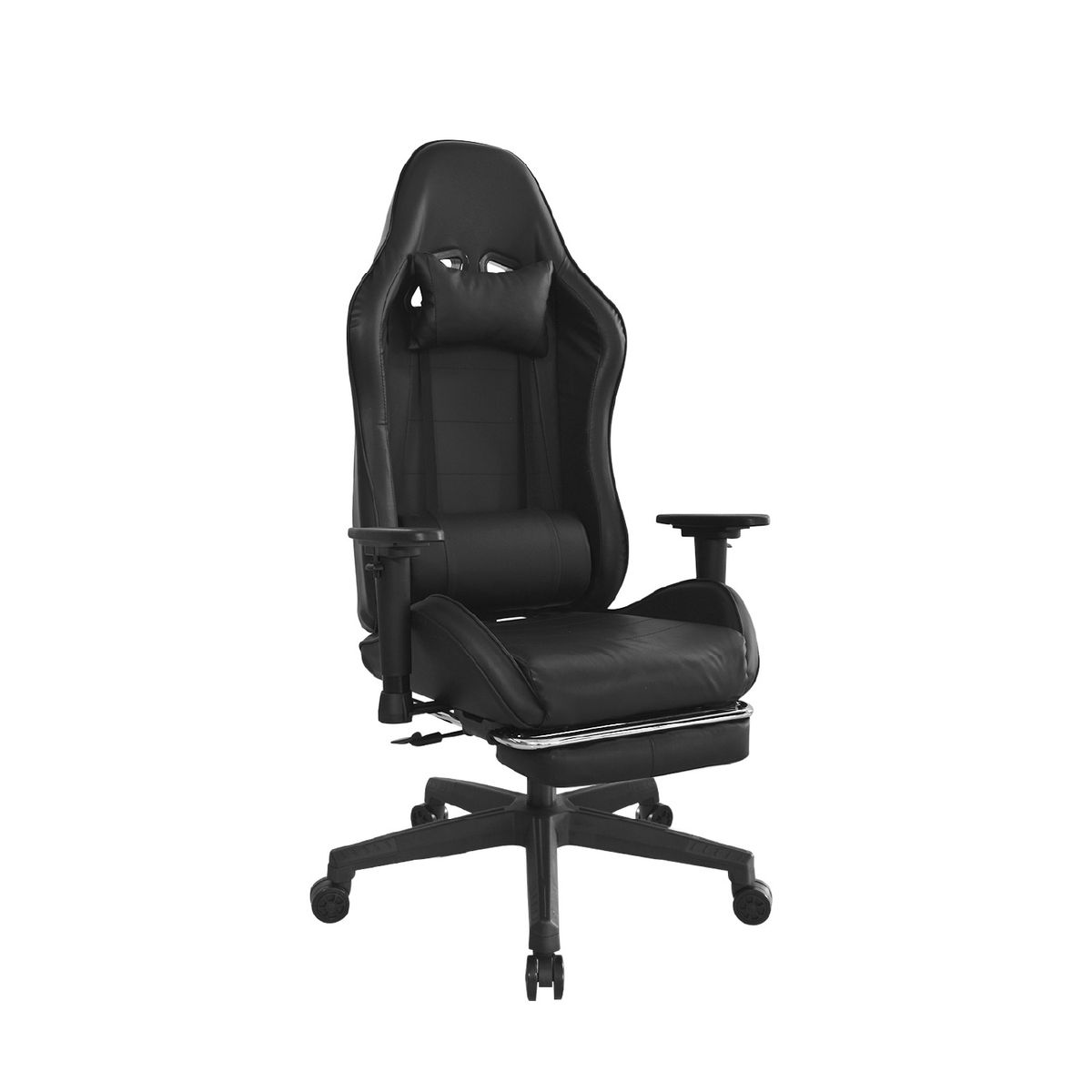 BONNO - Silla Gamer Con Reposapiés Leaf Negro Bonno