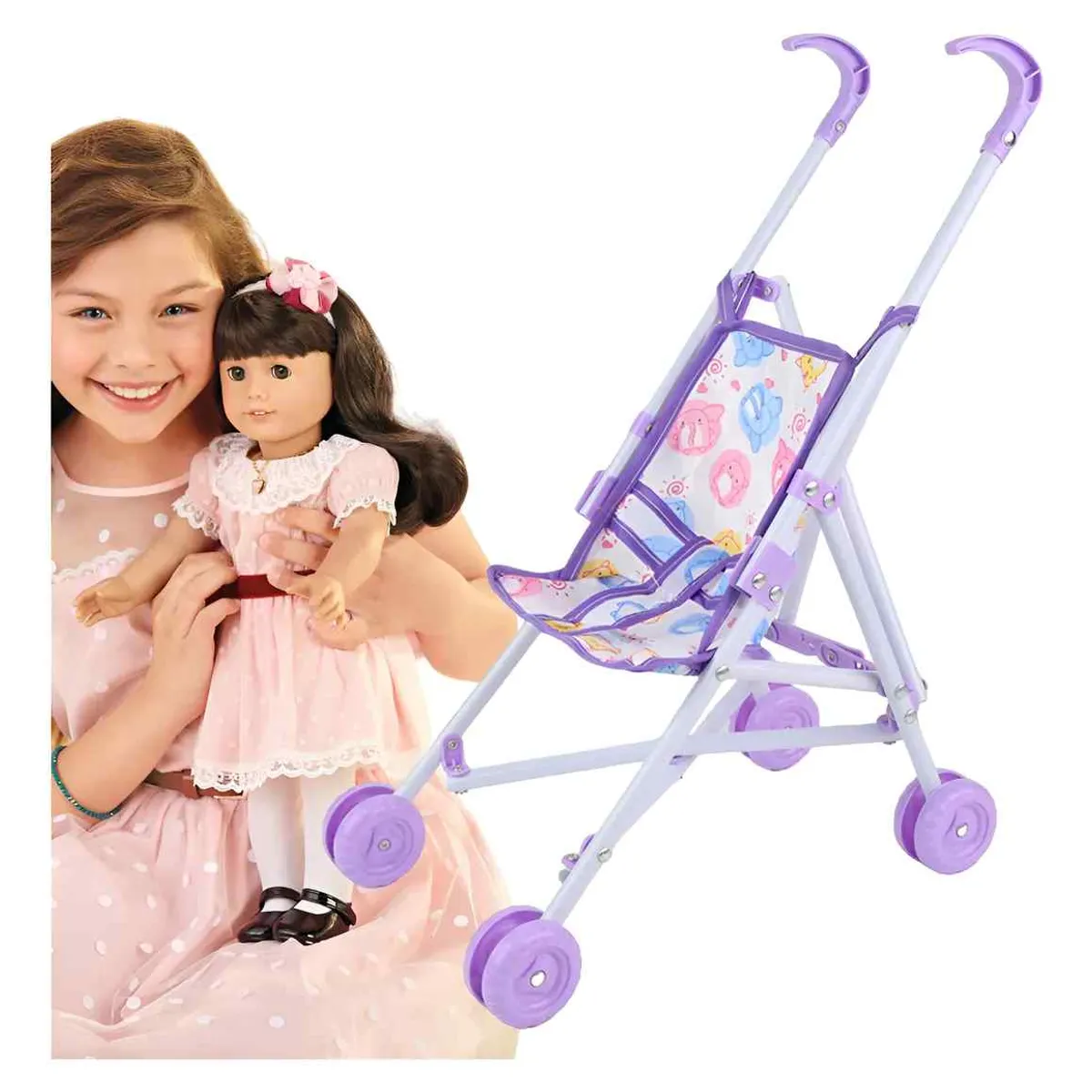 GENERICO - Coche Sombrilla Muñecas Bebés Juguete Paraguas