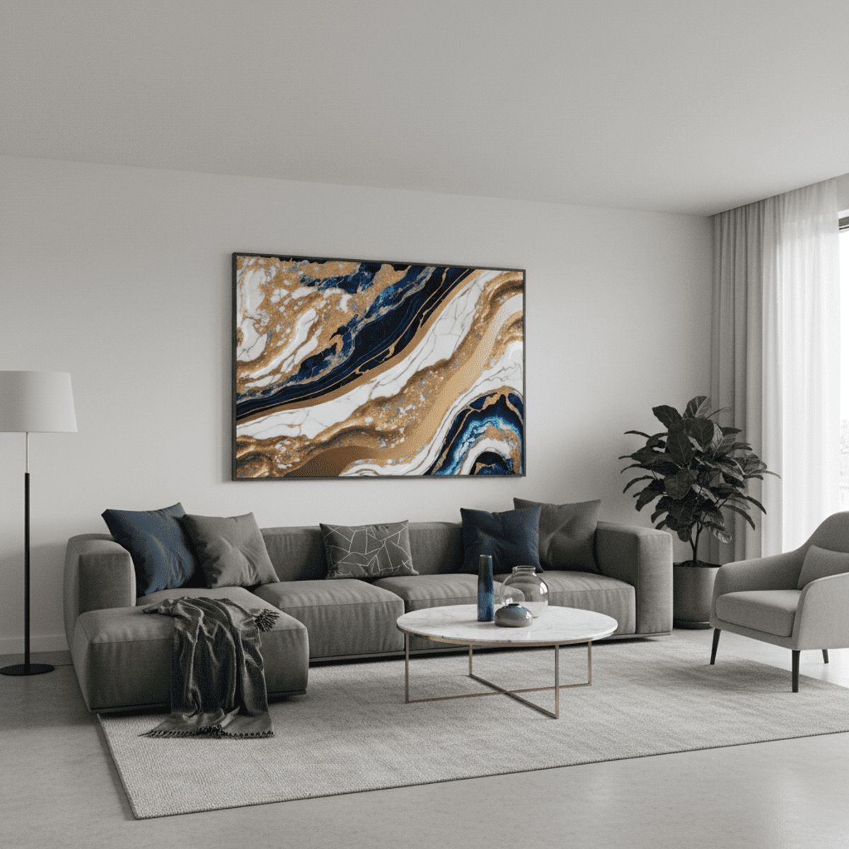 GENERICO - Abstracto Estilo Mármol 110x80cm