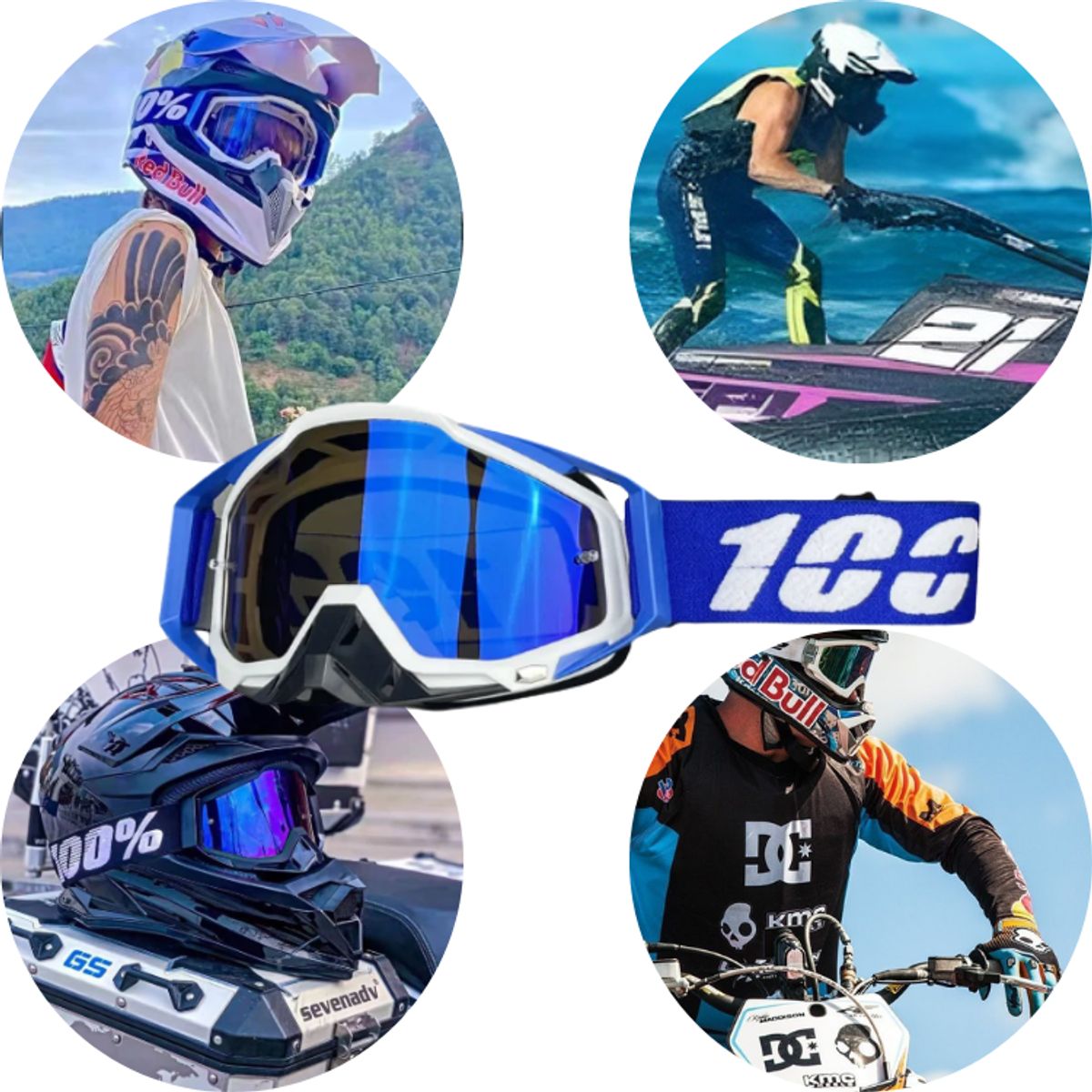 100 - Gafas goggles armega 100% casco enduro motocross indumentaria