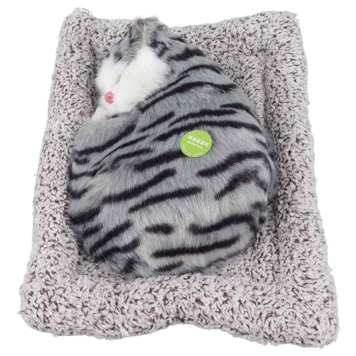 GENERICO - Peluche Gato Mascota Real Con Sonido Ronca Y Respira