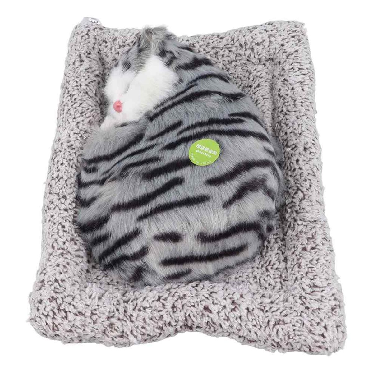 GENERICO - Peluche Gato Mascota Real Con Sonido Ronca Y Respira