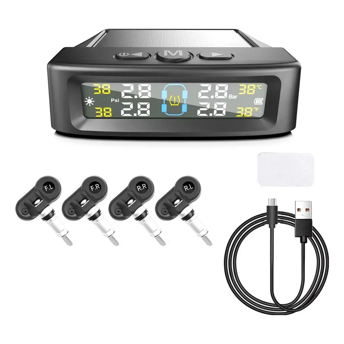 GENERICO - Monitor Presion Aire Llantas Solar Inalambrico Tpms Sensor