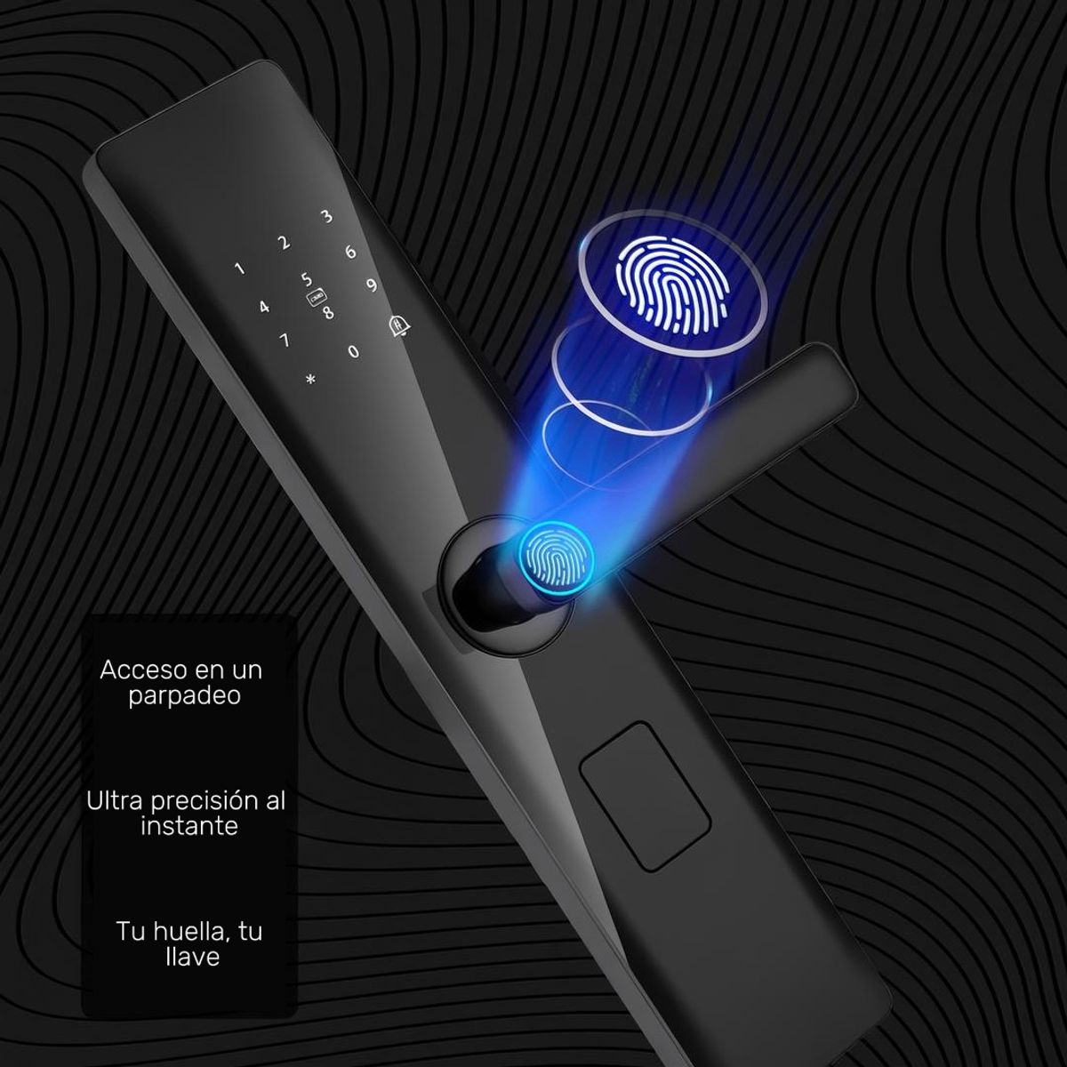 GENERICO - Cerradura Inteligente Digital Con Huella codigo y tarjeta