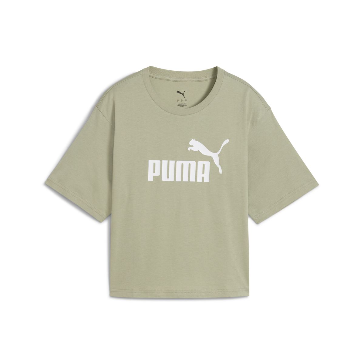 PUMA - Camisa Deportiva Puma Original Ess Cropped Verde Para Mujer