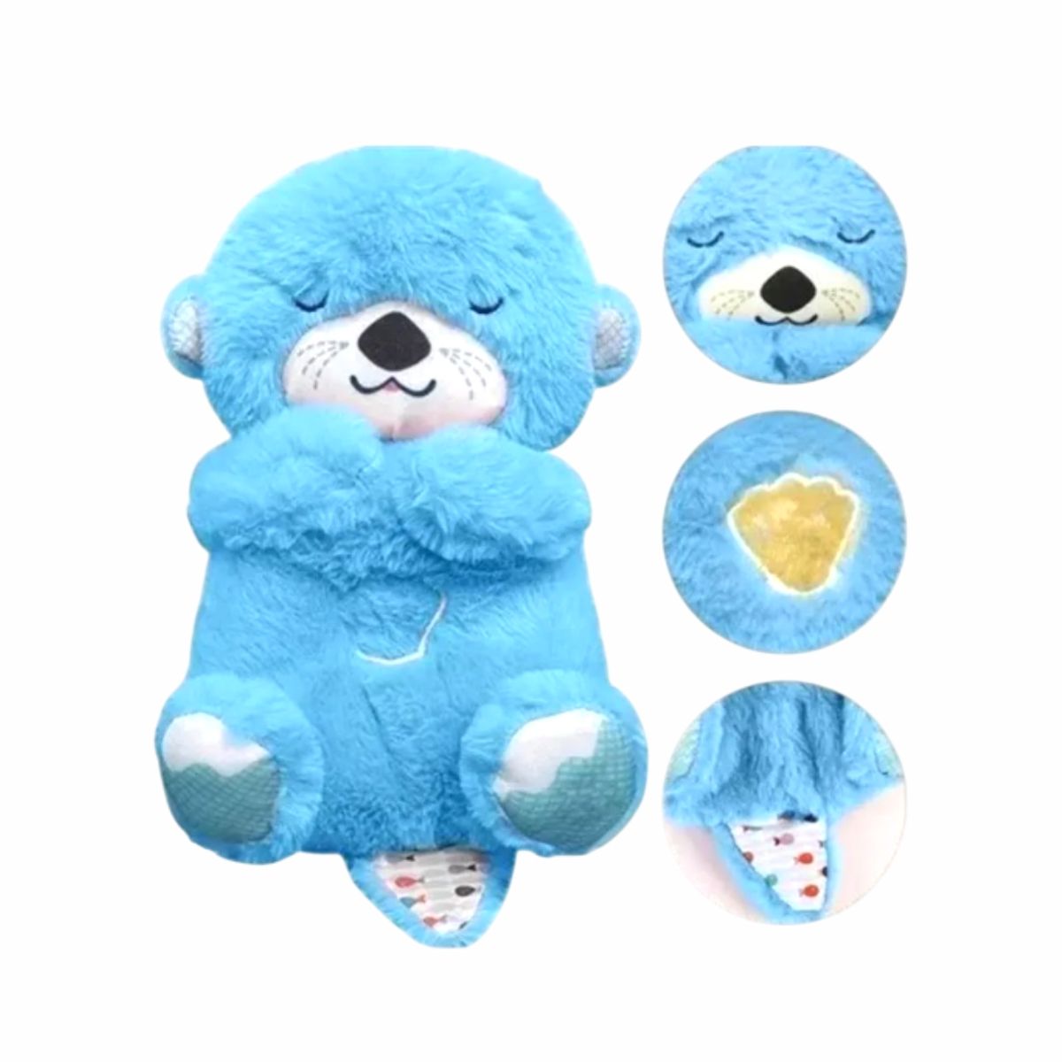 GENERICO - Nutria Peluche Que Respira Y Tranquiliza Sonido Anti Estres AZUL