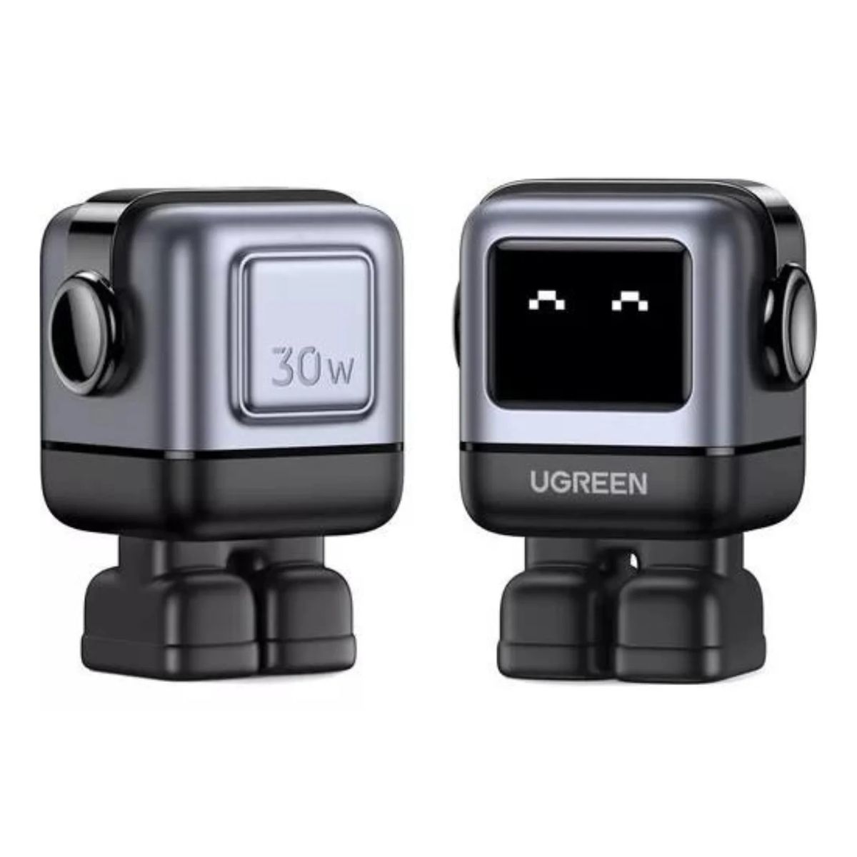 UGREEN - Combo Ugreen Cargador Robot Nexode 30W + Cable USB C-100 - Gris