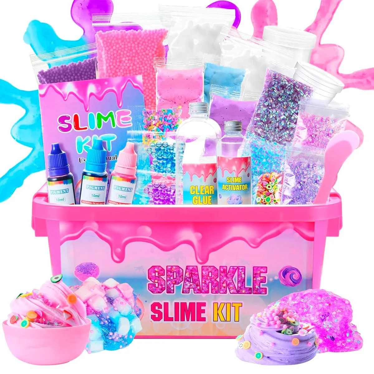 SLIME - Kit Slime Colorido Para Crear Escarcha Y Mucho Más
