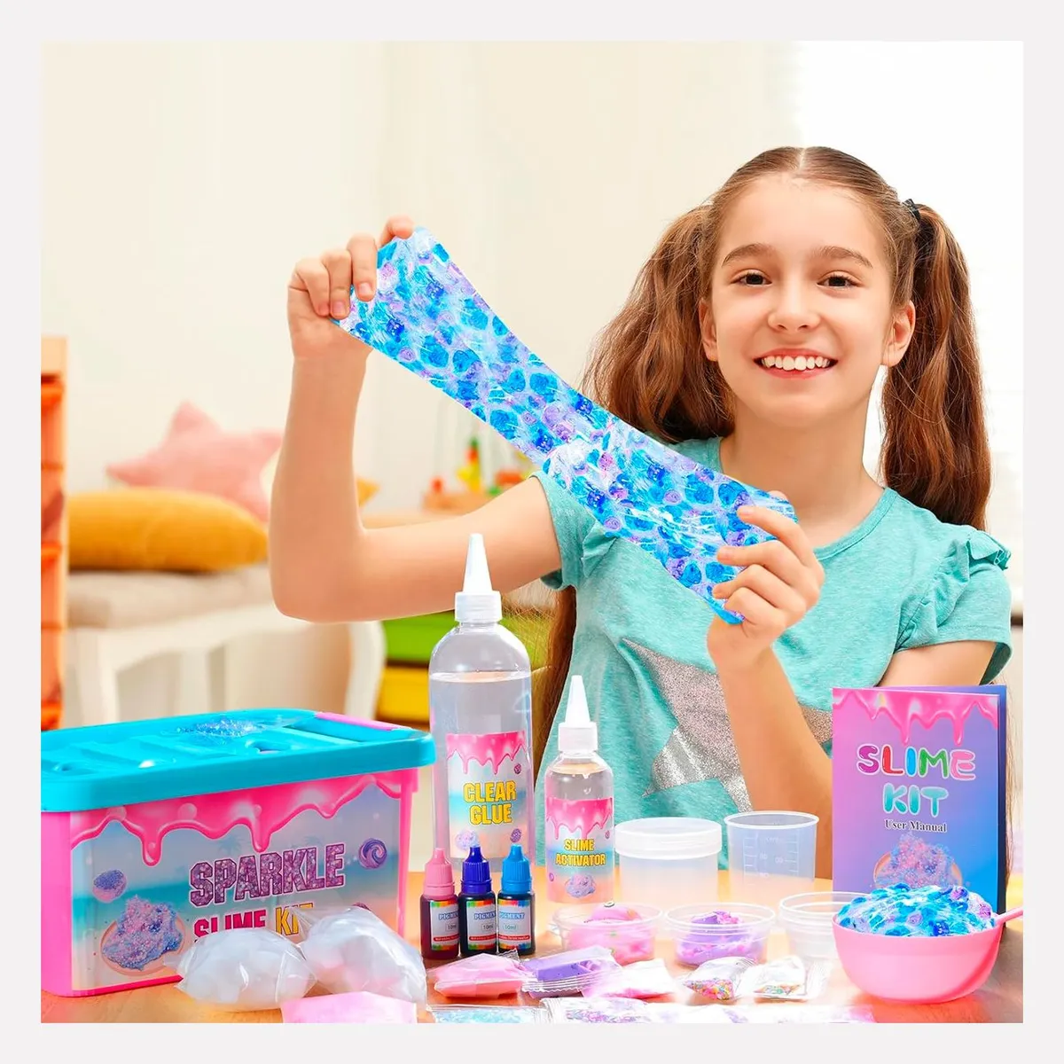 SLIME - Kit Slime Colorido Para Crear Escarcha Y Mucho Más