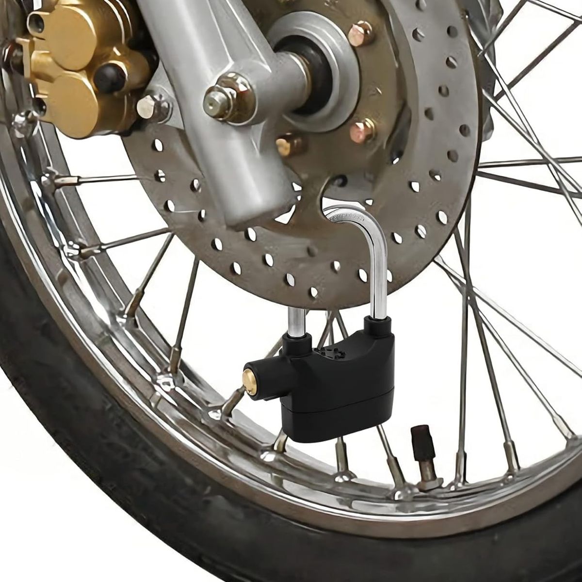 GENERICO - Candado para moto bicicleta con alarma premium