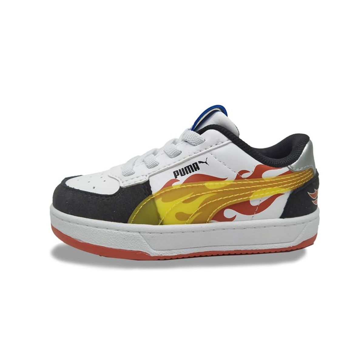 PUMA - Tenis Deportivo Puma Original Caven 2 Hot Wheel Blanco Niños