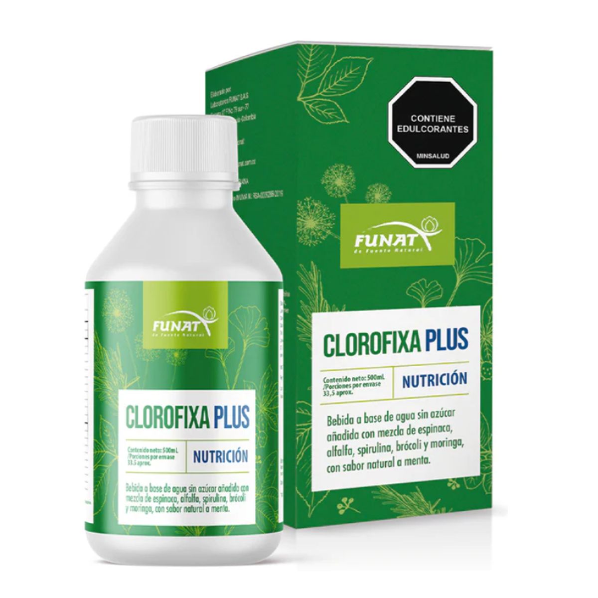 FUNAT - ALIMENTO LIQUIDO CON VITAMINAS X 240 ML./ CLOROFILA PLUS FUNAT