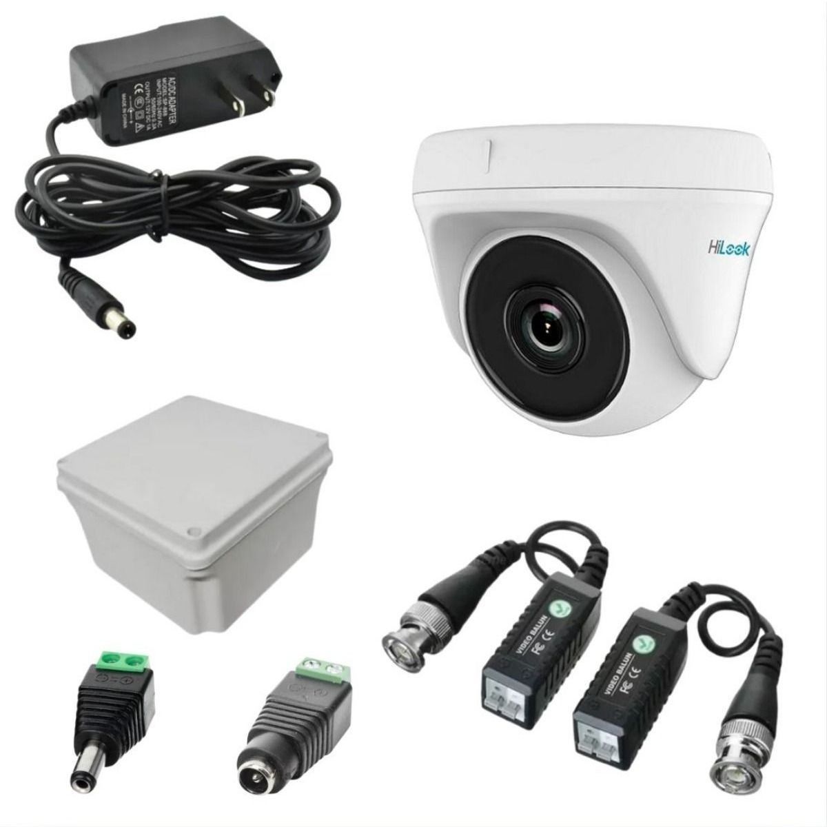 HILOOK - Kit de Seguridad Hilook Cámara THC-T120-PC + Accesorios