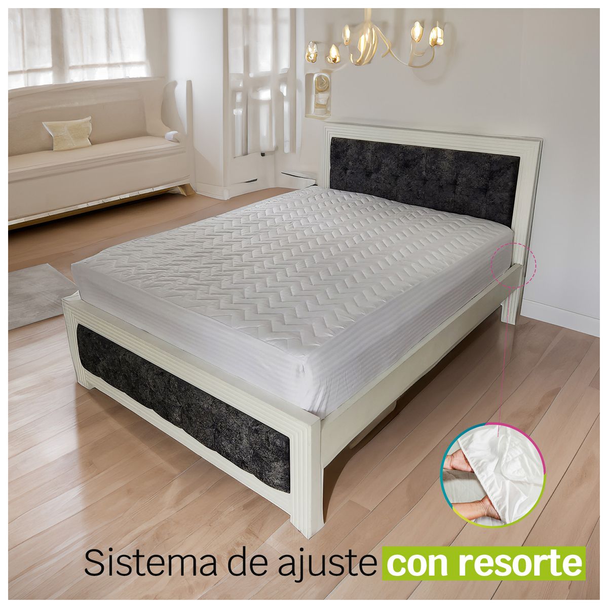 HOGARETO - Protector Colchón Cama Doble 140x190cm