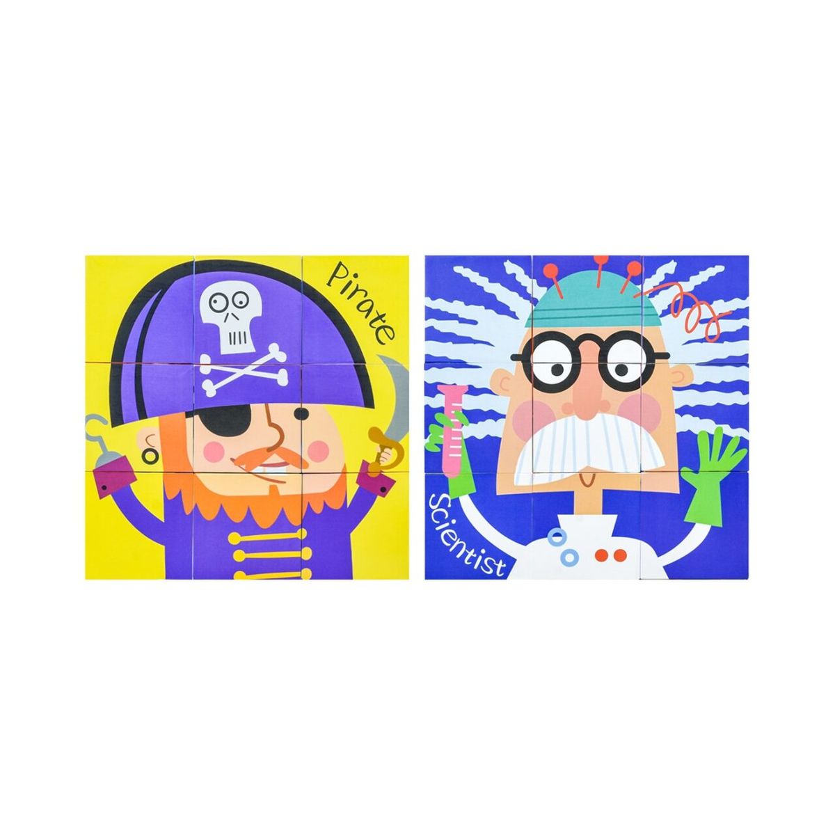 MONKEY BRANDS - Rompecabezas de Bloques Profesiones para Niños Fun For Kids