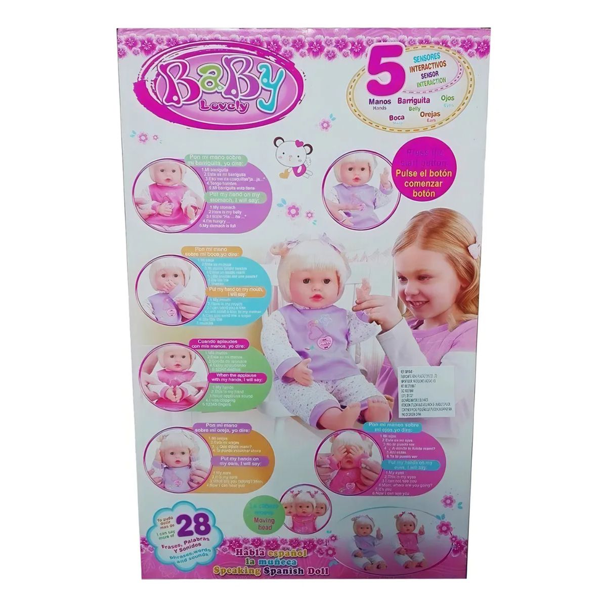 OTRAS MARCAS - Muñeca Interactiva Cepilla susu Dientes Y Lanza Besos