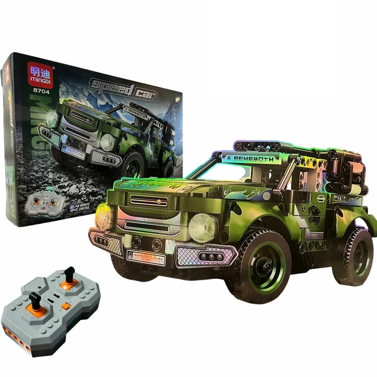 GENERICO - Carro Todo Terreno Armable 8704 Control Remoto Bloques Construcción