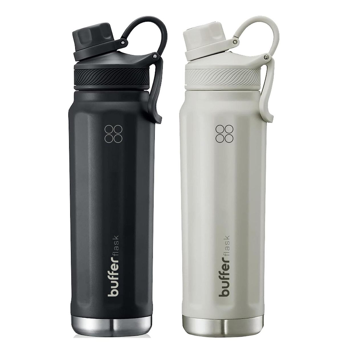 BUFFER FLASK - Termo Botella Agua Termica 700ml Buffer Pack x 2 Unds Acero