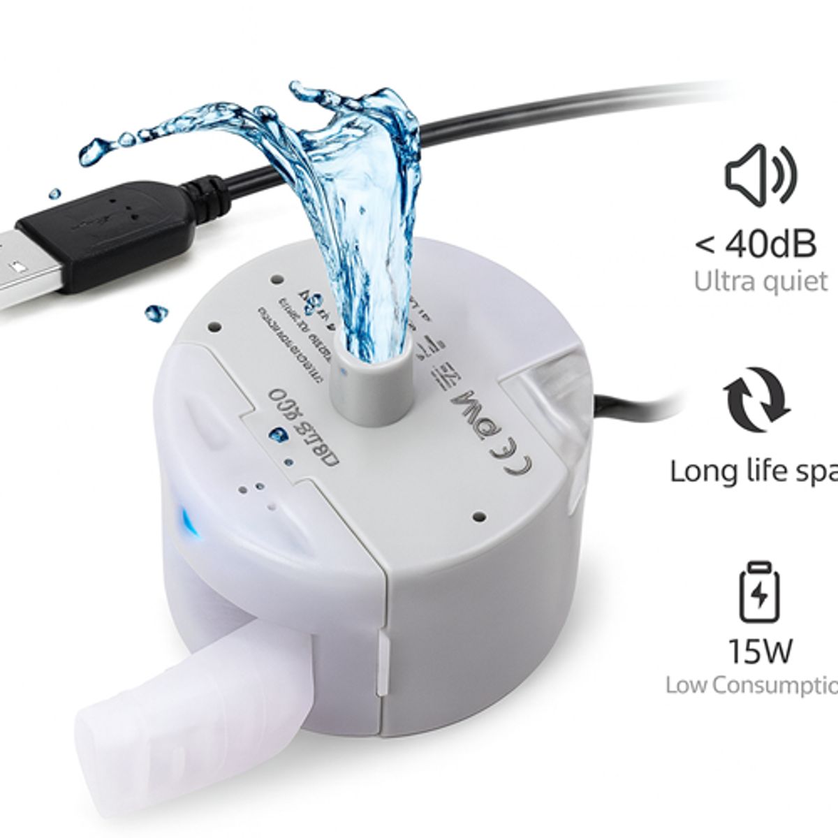 GENERICO - Bomba Usb Para Fuente De Mascotas Bajo Consumo Y Silenciosa
