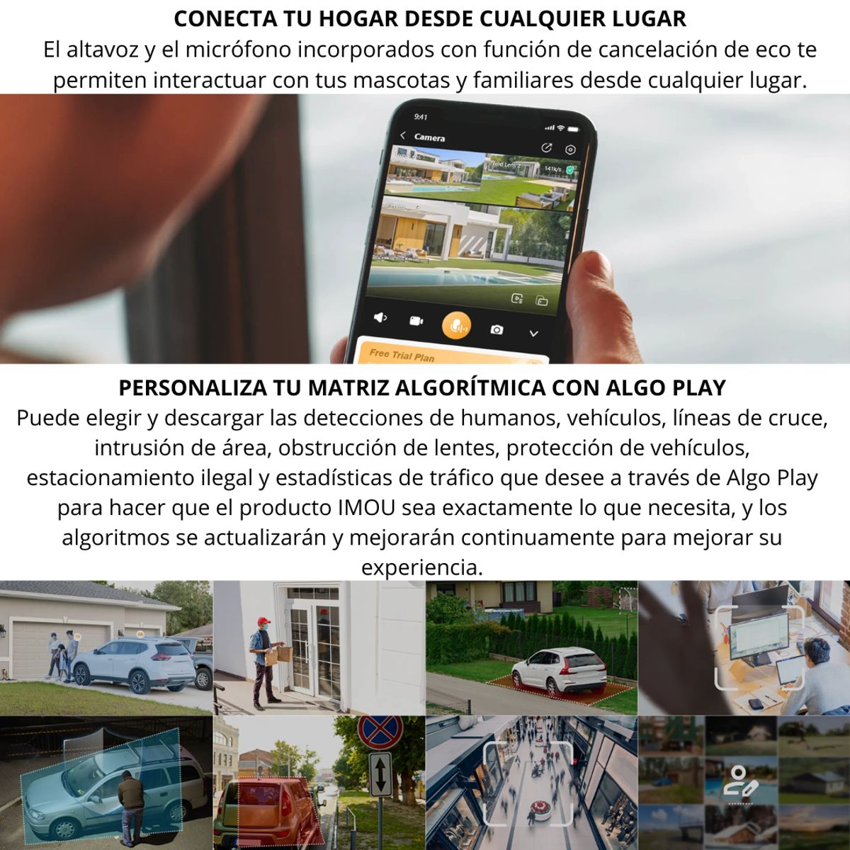 IMOU - CAMARA  DE SEGURIDAD WIFI 6 EXTERIOR IMOU TRIPLE LENTE 11MPX VISION NOCTURNA A COLOR AUDIO DOBLE VIA