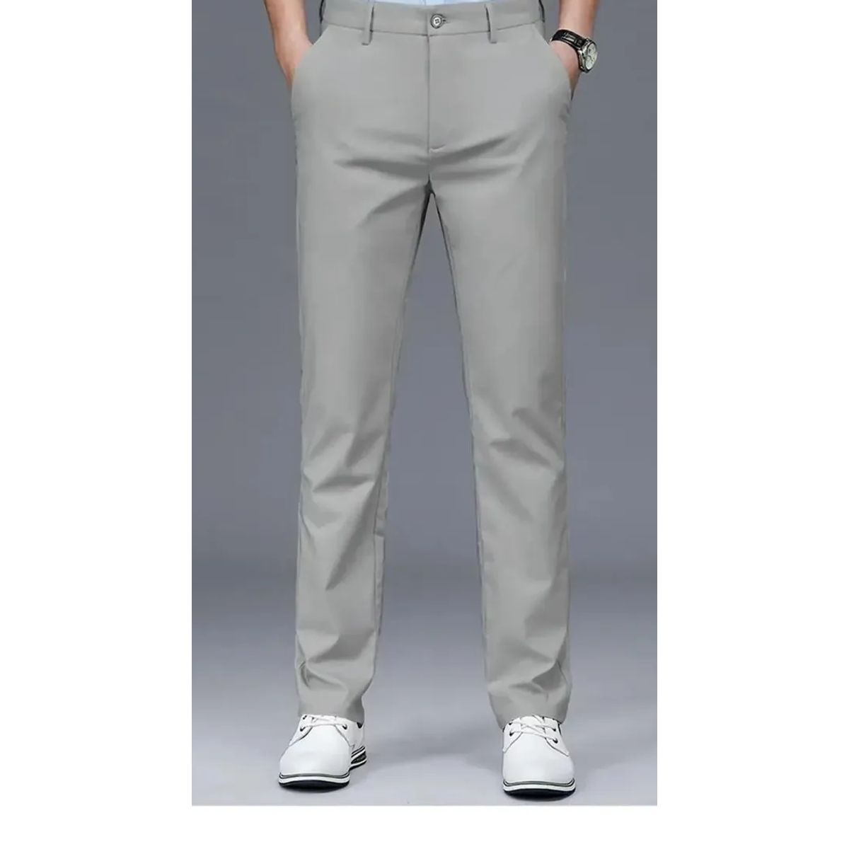 ABC - Pantalon lino traje para hombre clasico colores elegante negocios