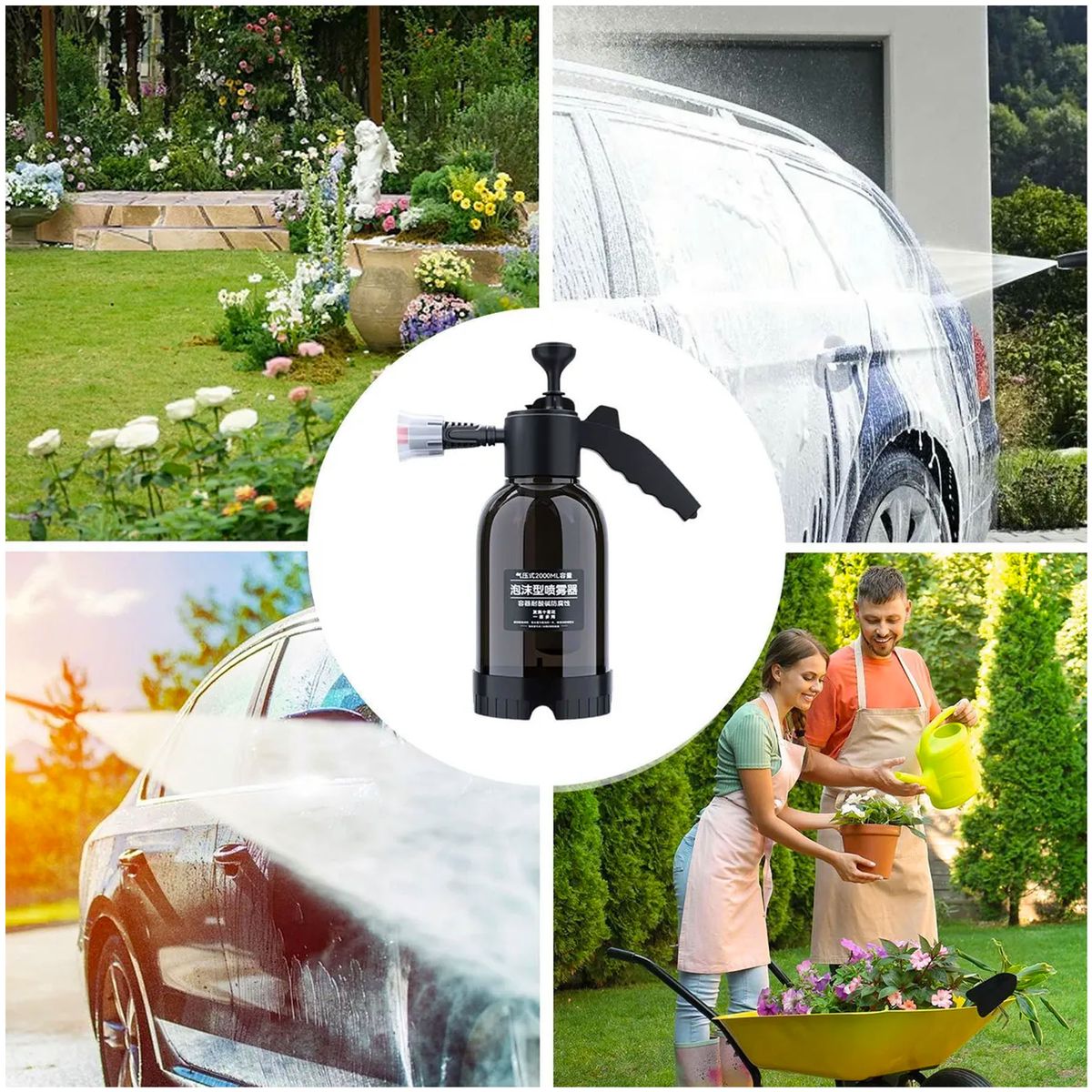 ONE PIXEL - Pulverizadora Con Bomba De Espuma Lavado Agua En Spray