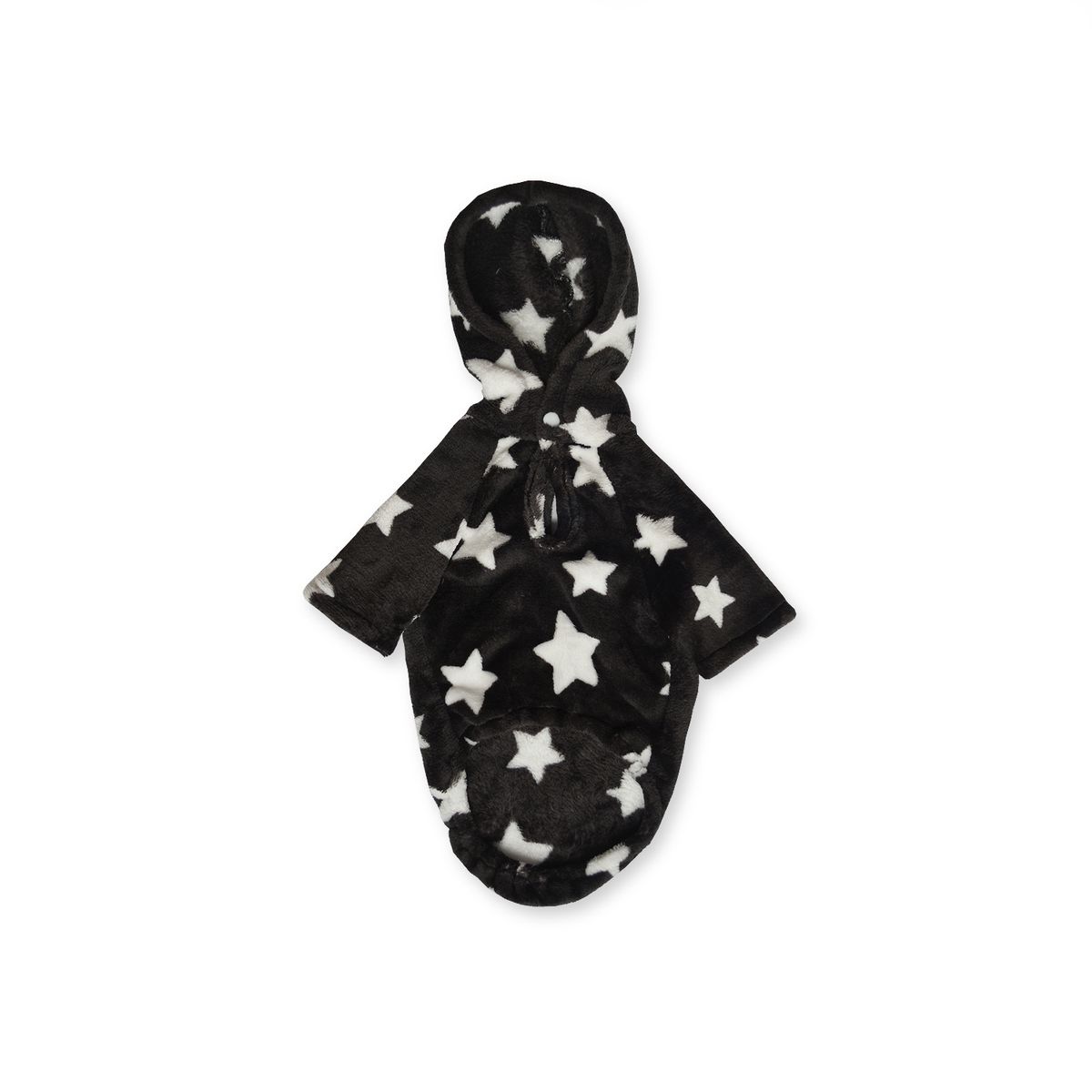 WAWAW - Hoodie 3XL negro estrellas blancas