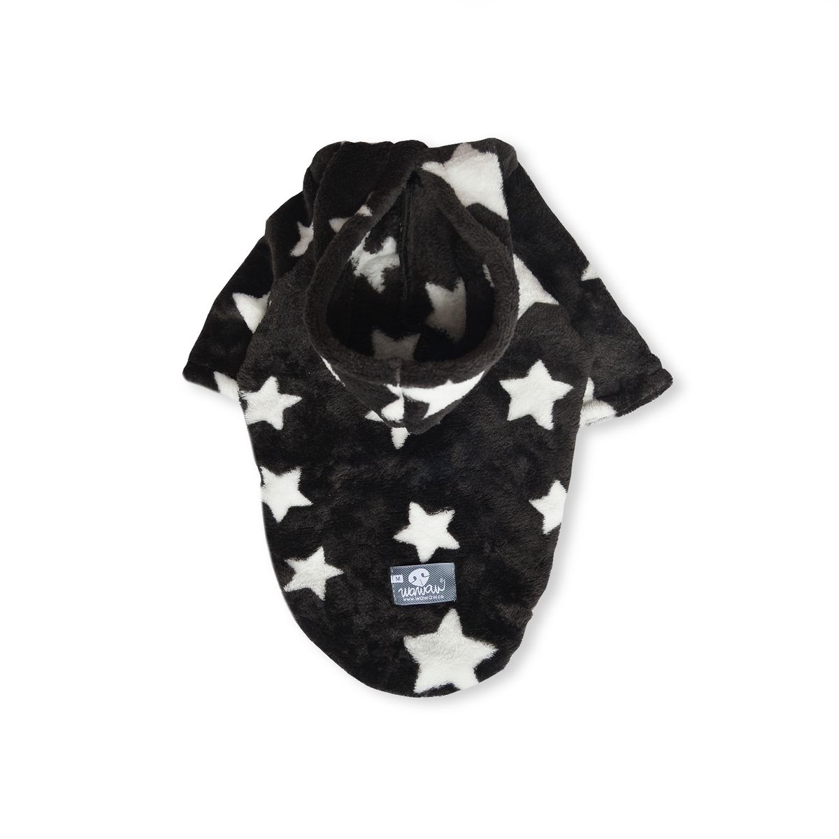 WAWAW - Hoodie 3XL negro estrellas blancas