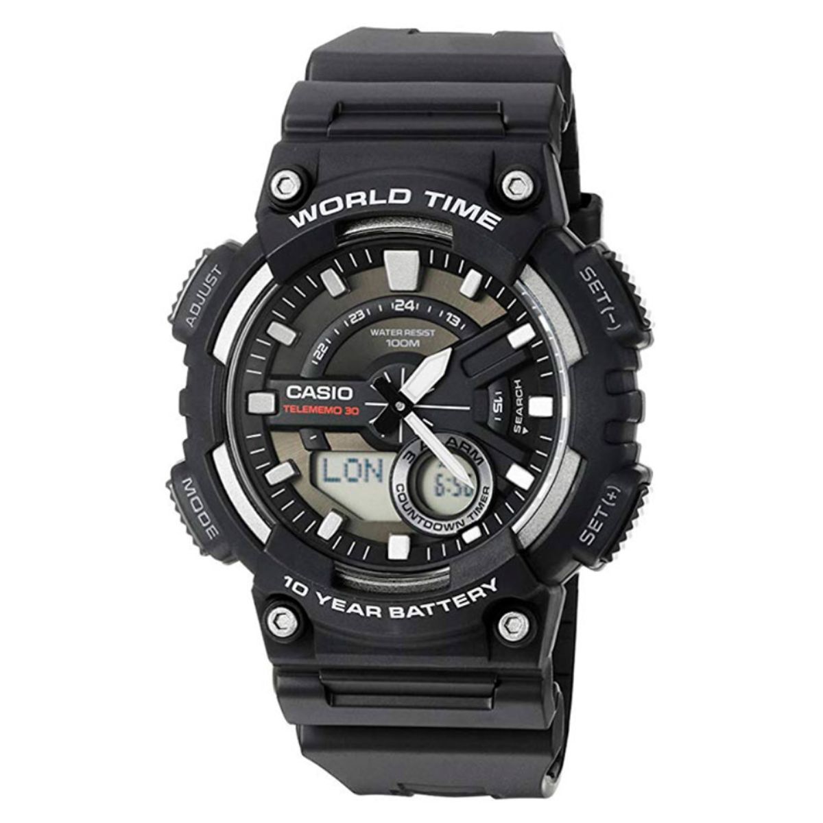 CASIO - Reloj Casio Para Hombre Deportivo AEQ-110W-1AVDF Negro