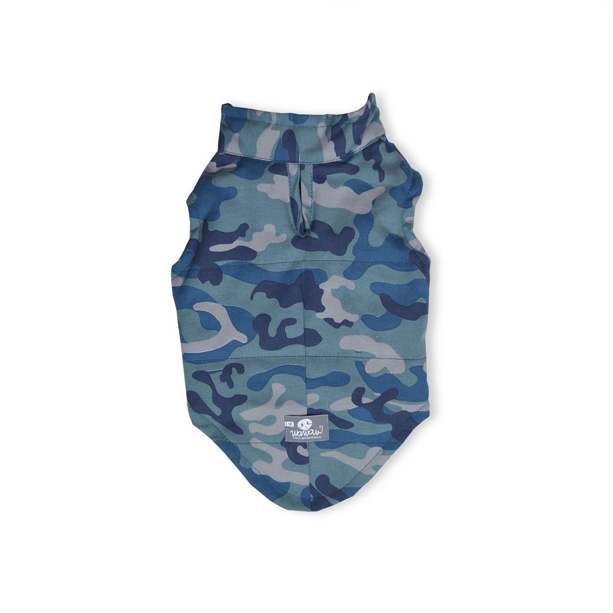WAWAW - Chaleco XL dril camuflado azules