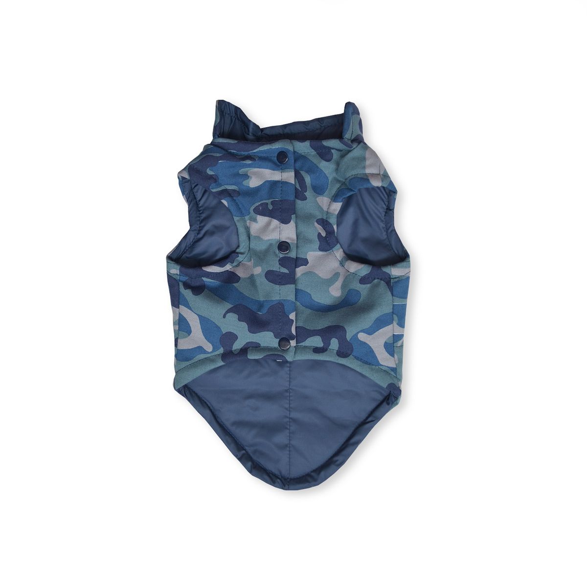 WAWAW - Chaleco XL dril camuflado azules