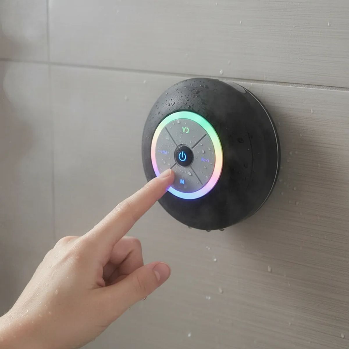 TECNOHOGAR JS - Parlante Bluetooth Para Ducha Resistente Al Agua