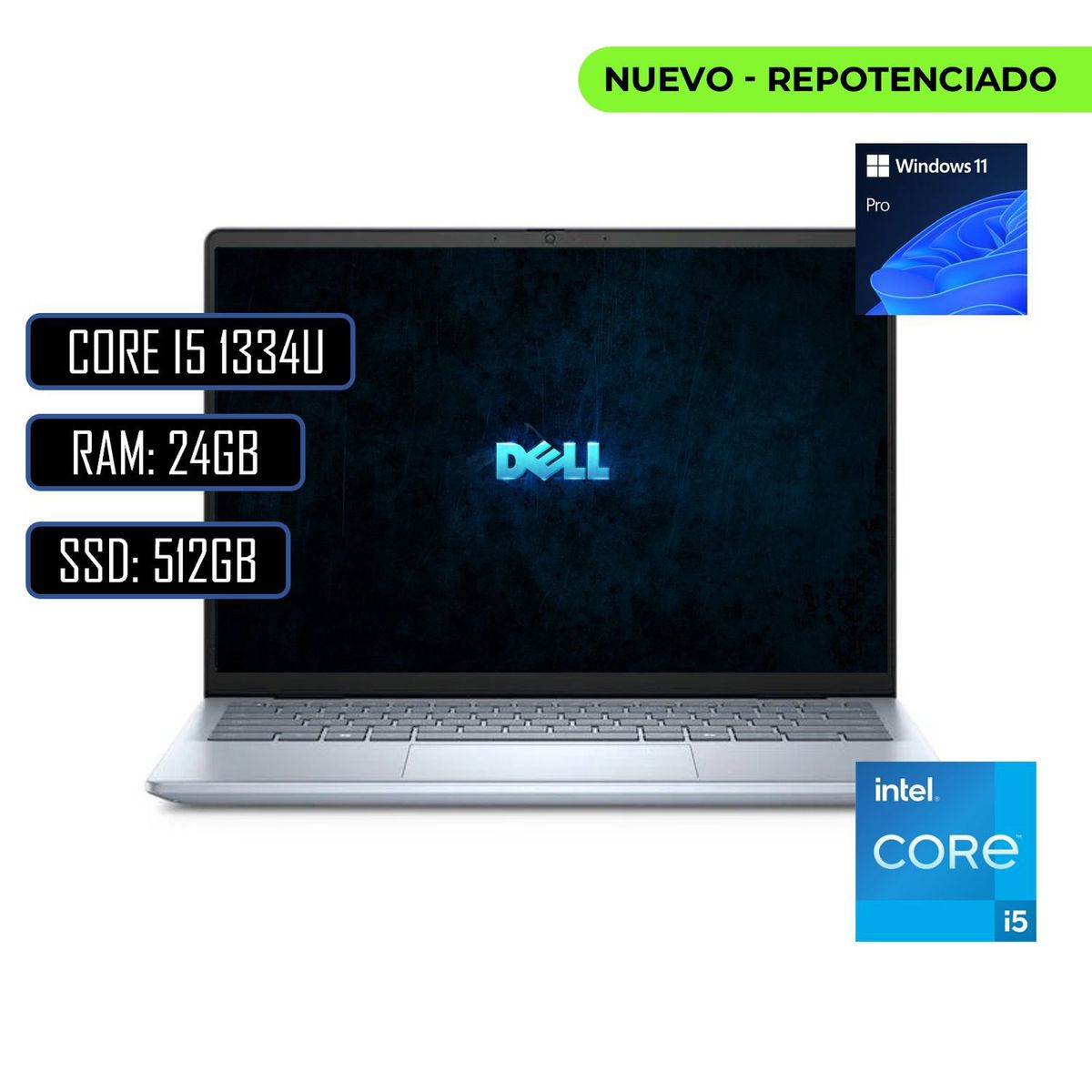 DELL - PORTATIL DELL INSPIRON 14 INTEL CORE I5-1334U/ RAM 24GB DDR5/ SSD 512GB M.2/ WIN11 PRO