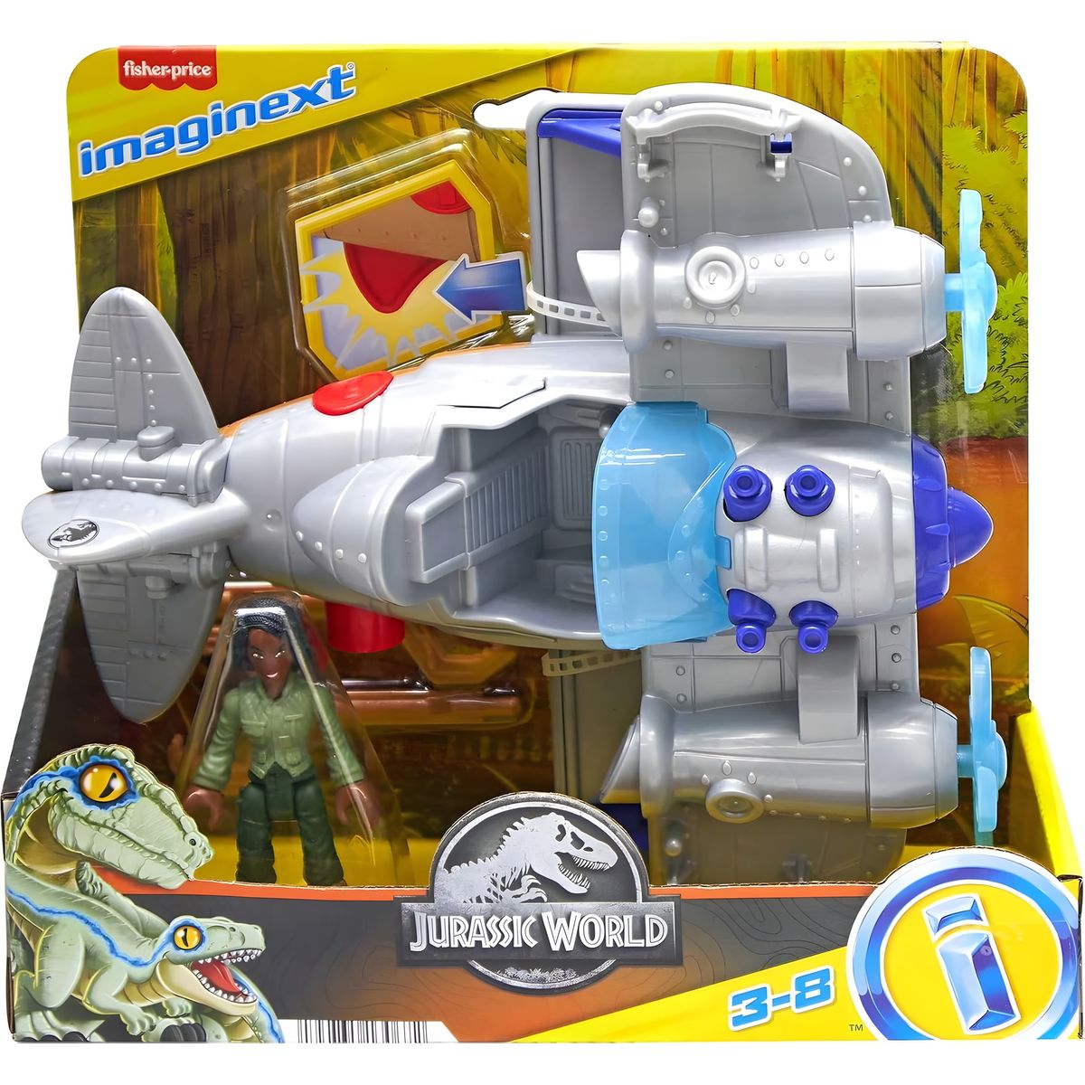 JURASSIC WORLD - Imaginext Jurassic World Avión Kayla Watts Con Proyectiles