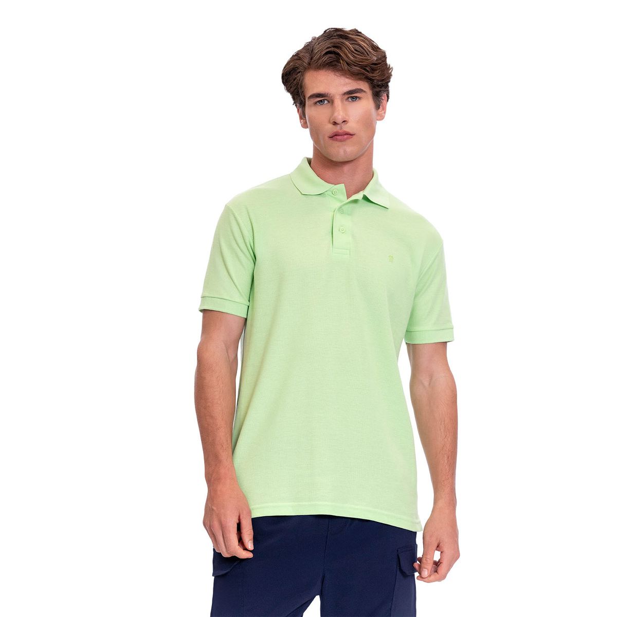 TOTTO - Camiseta Tipo Polo Pique para Hombre Totto Verde Mkp